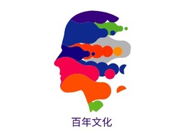 百年文化logo标志PPT模板