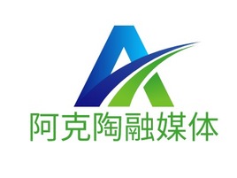  阿克陶融媒体logo标志PPT模板