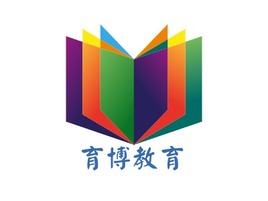 育博教育logo标志PPT模板