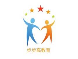 步步高教育logo标志PPT模板