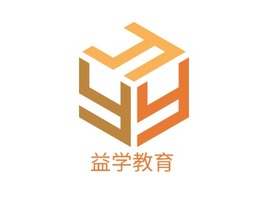 益学教育logo标志PPT模板