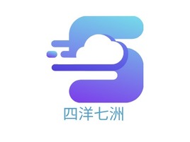 四洋七洲logo标志PPT模板