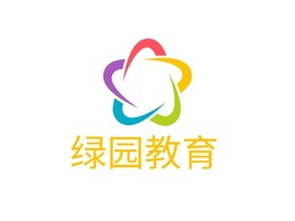 绿园教育logo标志PPT模板