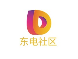 东电社区logo标志PPT模板