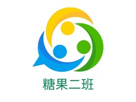 糖果二班logo标志PPT模板