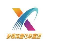 新媒体宣传联盟团logo标志PPT模板