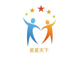 星星天下logo标志PPT模板