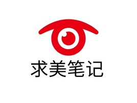 求美笔记门店logo标志PPT模板