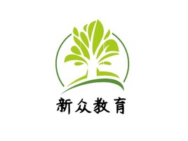 新众教育logo标志PPT模板