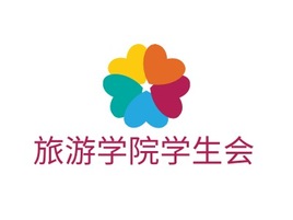 旅游学院学生会logo标志PPT模板