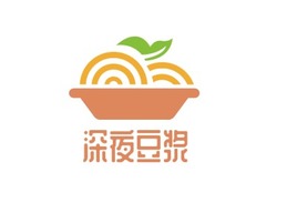 深夜豆浆店铺logo头像PPT模板