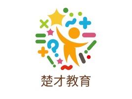 楚才教育logo标志PPT模板