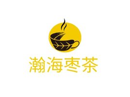 瀚海枣茶店铺logo头像PPT模板