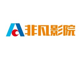 非凡影院logo标志PPT模板