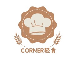 CORNER轻食店铺logo头像PPT模板