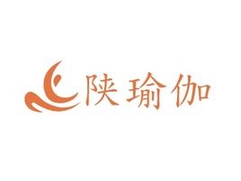 陕瑜伽logo标志PPT模板