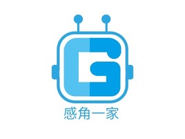 感角一家logo标志PPT模板