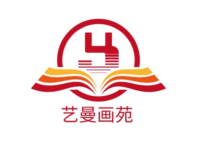 艺曼画苑logo标志PPT模板