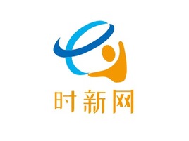 时新网logo标志PPT模板