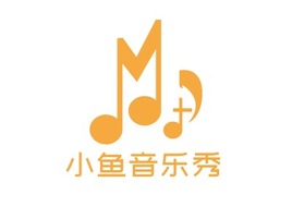 小鱼音乐秀logo标志PPT模板