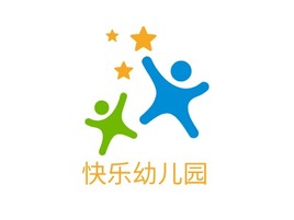 快乐幼儿园logo标志PPT模板