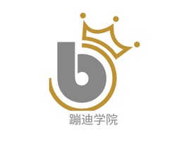 蹦迪学院logo标志PPT模板