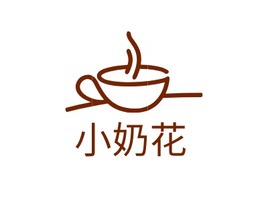 小奶花店铺logo头像PPT模板