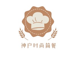 神户时尚简餐店铺logo头像PPT模板