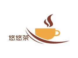 悠悠茶店铺logo头像PPT模板