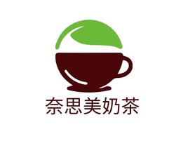 奈思美奶茶店铺logo头像PPT模板