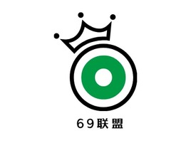 69联盟logo标志PPT模板