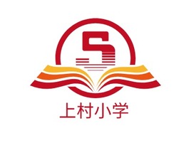 上村小学logo标志PPT模板