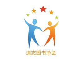 迪志图书协会logo标志PPT模板