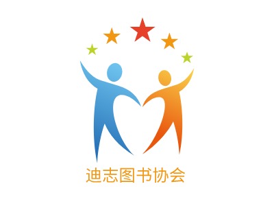 迪志图书协会logo标志PPT模板