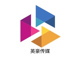 英豪传媒logo标志PPT模板