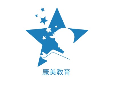 康美教育logo标志PPT模板