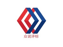 众说评标logo标志PPT模板