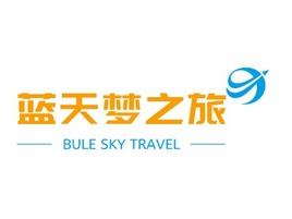 蓝天梦之旅logo标志PPT模板