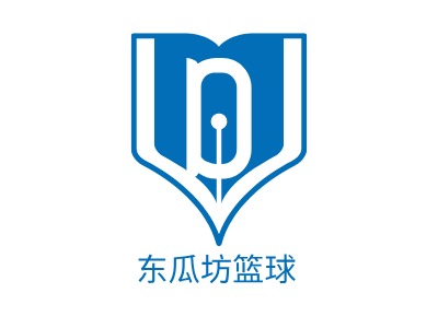 东瓜坊篮球logo标志PPT模板