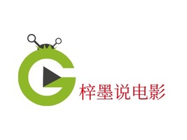 梓墨说电影logo标志PPT模板