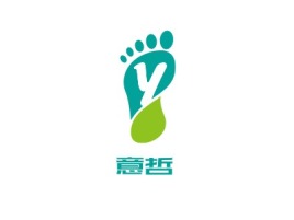 意哲养生logo标志PPT模板