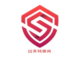 山美特体育logo标志PPT模板