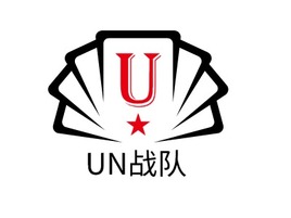 UN战队logo标志PPT模板