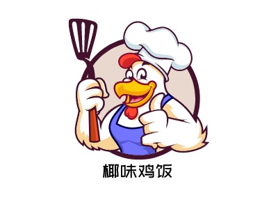 椰味鸡饭店铺logo头像PPT模板