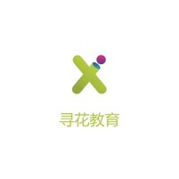 寻花教育logo标志PPT模板