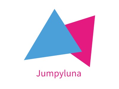 Jumpylunalogo标志PPT模板