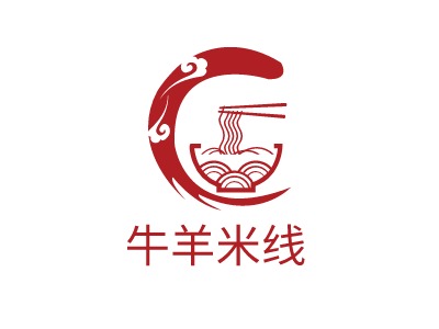 牛羊米线店铺logo头像PPT模板